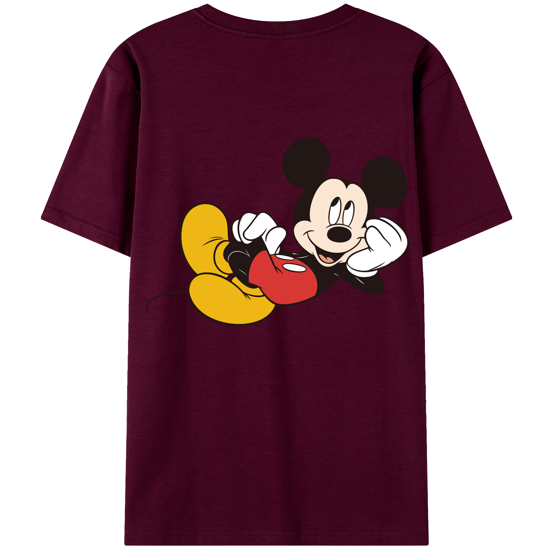 ミッキーマウス Mickey Mouse レディース半袖Tシャツ(バックプリント)